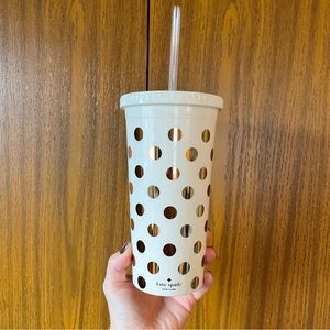 Kate Spade polka dot tumbler